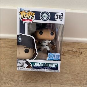 Funko Pop MLB Logan Gilbert #36 Seattle Mariners Baseball Bobblehead Figure